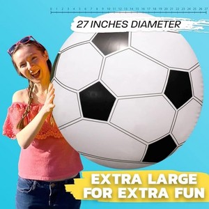 MAKE WAVES Balón de Fútbol Inflable Gigante Plegable, Portátil y Duradero de 27 Pulgadas, Ecológico, para Diversión al Aire Libre y Juegos de Piscina - Product Image 2