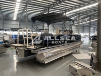 Bateau ponton de luxe en aluminium de 7,5 m (25 pieds) avec certificat CE pour la location, le tourisme, le plaisir et les loisirs