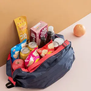 Sac fourre-tout écologique de haute qualité grande capacité réutilisable recyclé personnalisé pliant léopard Polyester PP emballage Promotion