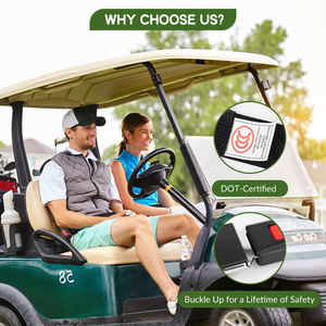 Ceintures de sécurité pour voiturettes de golf OEM en gros – Pack économique de 2 ceintures de sécurité de golf durables en polyester - Product Image 6