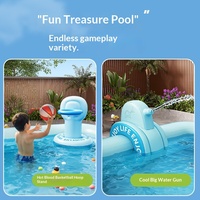 Piscine gonflable épaisse et grande pour intérieur et extérieur, pour adultes, enfants et familles, avec toboggan et pistolet à eau