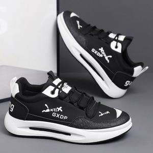 Chaussures pour hommes Printemps/Été 2026 Nouveau style Semelle souple Cuir et maille Tendance Légères Respirantes À lacets Basses Simples Décontractées - Product Image 3