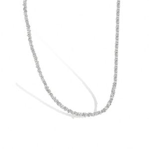 Collier Dylam en argent sterling 925, design minimaliste élégant, perles brisées, bijoux fins et tendance - Product Image 1