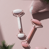 Bâton de rouleau facial en résine écologique beauté visage/oeil spa lifting rouleau masseur avec ensemble de planches accepter le code UPS