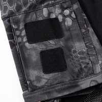 T-shirt tactique respirant en maille camouflage python noir personnalisé 4ème génération pour les sports de plein air et l'utilisation sur le terrain