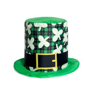 <span class=keywords><strong>Saint</strong></span> <span class=keywords><strong>Patrick</strong></span> Leprechaun Costume Accessoire Ensemble Trèfle Irlandais Vert Carré Chapeau Haut de Forme Barbe pour Fête Cosplay pour St Noël - Product Image 5