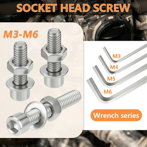670Pcs Stainless Steel Socket Head <b>Cap</b> Screw Nut Set M3 M4 M5 M6 Hex <b>Bolts</b> With Flat Washers And Case - Product Image 5