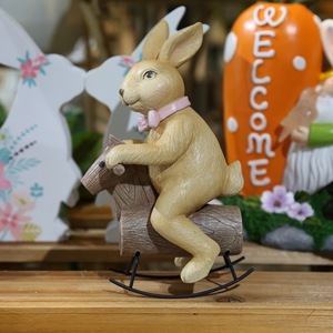 Adorno de Conejo Trojano de Resina de Arte Popular de Dibujos Animados para Escritorio del Hogar, Decoración para <span class=keywords><strong>Fotos</strong></span> de Niños, Regalo de Cumpleaños, Manualidades de Pascua - Product Image 6