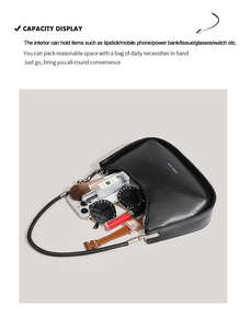 Bolso de Hombro de Media Luna Personalizado de Moda en Cuero PU de Gran Capacidad para Mujer, Bolso de Mano de Moda - Product Image 5