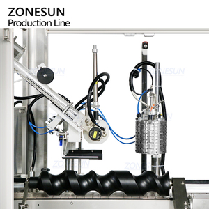 ZONESUN ZS-FAL180V12 Automatic Wine <b>Spirits</b> Glass Bottle Liquid Level Overflow Filling Corking Labeling Bottling Line - Product Image 6