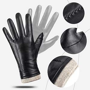Großhandel stilvolle Schaffell billige Frauen dicken Touchscreen Winter echte Leder handschuhe für den Winter - Product Image 4