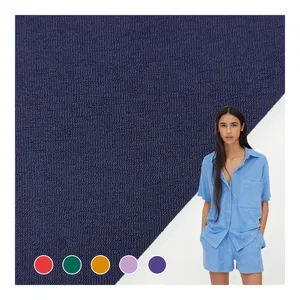 Custom Design Towel Cotton Fabric TC Interlock Material, China Supplier Polyester Towel Interlock Fabric For yoga/