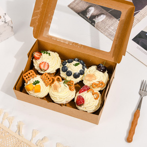 Scatola di Cartone per Cupcake e Pasticceria con Finestra Trasparente, Confezione Regalo all'Ingrosso - Product Image 2