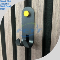 Crochets Akupanel pour une installation facile, accessoires durables, panneau mural en lattes de bois, supports verticaux, crochets pour manteaux pour panneaux acoustiques