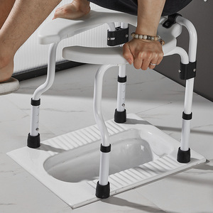 Silla de inodoro plegable de aleación de aluminio, taburete de inodoro portátil para personas mayores y mujeres embarazadas, uso doméstico - Product Image 3