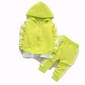 2020 neue Frühjahr Baby Lässige Kinder Jungen Mädchen Mit Kapuze Jacke Hosen 2Pcs Kinder Anzug Baumwolle Kleidung junge kinder anzüge