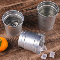 Tasses à boire froides de boisson réutilisable de verres personnalisables tasses de refroidissement de bière en aluminium recyclables de 16 onces