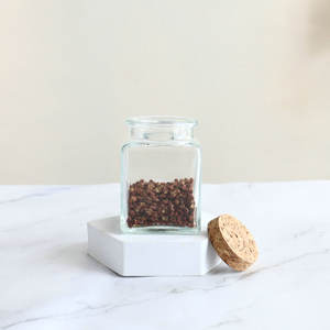 Bote de cristal cuadrado transparente para pudín, gelatina, Yogurt, Nido de Pájaro con corcho de madera, 50 ml, 120 ml, 150 ml - Product Image 4