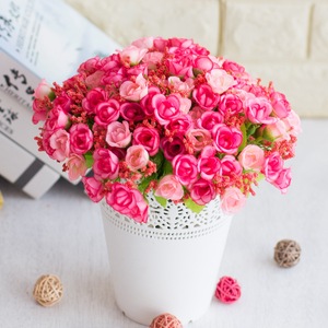 Flores Artificiales de Seda Plástica de 23 cm, para Decoración de Bodas, Fiestas, Hogar, San Valentín, Hechas en China - Product Image 5