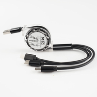 Nuevo One Tow Three Cable DE DATOS retráctil Android IP 3 en 1 Cable de carga de datos de teléfono celular