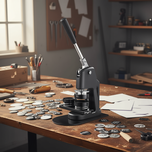 Machine à badges ronds 3 en 1 en plastique, 1,26, 2,28 et 2,95 pouces, manuelle, pour usage domestique - Product Image 2