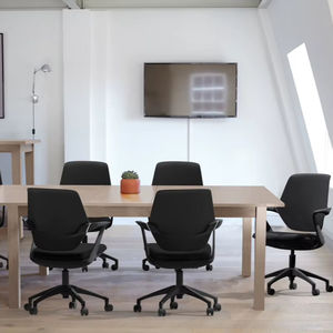 Chaise de conférence moderne en plastique ergonomique, sans accoudoirs, pivotante, réglable et luxueuse, fabriquée à Taïwan - Product Image 6