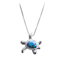 Nouveau style collier pendentif pour femme, vente chaude, collier tortue couleur opale diamant, chaîne de clavicule tendance, vente en gros