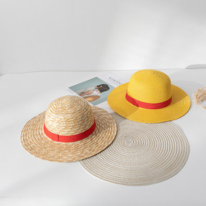 <span class=keywords><strong>Chapeau</strong></span> de <span class=keywords><strong>paille</strong></span> à large bord style anime avec bande rouge, <span class=keywords><strong>chapeau</strong></span> de soleil <span class=keywords><strong>Luffy</strong></span> Cosplay, chapeaux de <span class=keywords><strong>paille</strong></span> d'été pour la plage pour adultes et enfants - Product Image 6