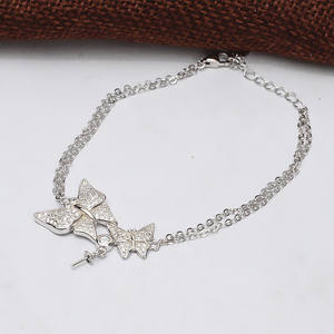Pulsera Han DIY de Plata S925 con Diseño de Mariposa para Mujer, Pulsera Vacía con Perlas 5-11, Incrustada con 533 Accesorios de Dijes Finos - Product Image 3