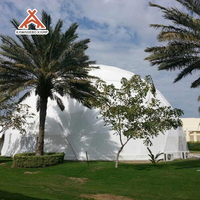 Tente de glamping géodésique en PVC avec structure en acier Kawagebo Kamp (KK) 15M, moderne, imperméable, pour événements en plein air en toutes saisons