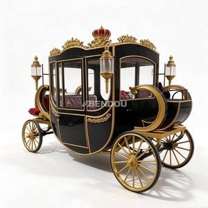 Carruaje de Princesa Cenicienta para Parque Temático en Venta, Carruajes de Caballos para Bodas Reales, Carroza de Caballos Eléctrica Móvil - Product Image 4