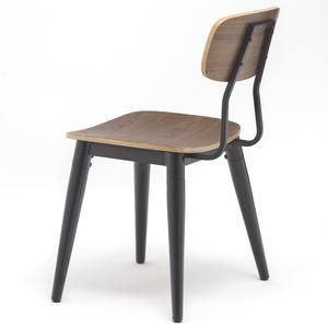 Silla rústica de metal de alta calidad duradera de madera contrachapada marrón oscuro para salón de banquetes cocina centro comercial café <span class=keywords><strong>Bistro</strong></span> - Product Image 2