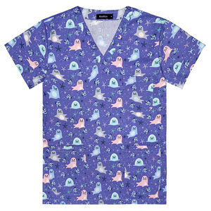 ViaoLi personalizzato elasticizzato australiano traspirante stampato in cotone personalizzato stampa floreale Plus Size clinica odontoiatria ospedale Scrub - Product Image 6