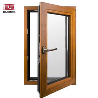 Fenêtres à battants en aluminium au design moderne, porte en verre en alliage d'aluminium, verre trempé de haute qualité, ouverture horizontale, persienne