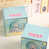 Reloj de Pulsera de Cuarzo con Personaje de Anime Hatsune Miku Star & Moon Knight, Caja Sorpresa, Accesorio para Estudiantes, Regalo