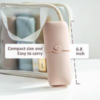 Essentiels de voyage étanches portables pour organisateur de toilette couverture Anti-chute sac de maquillage écologique pochette cosmétique fermeture à glissière