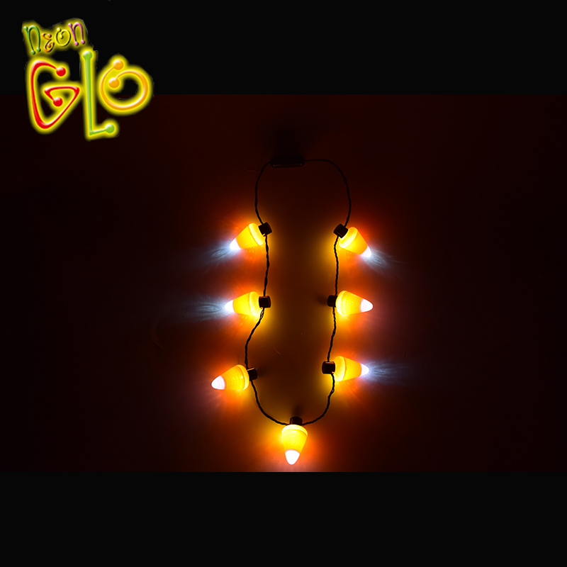 Promotionnel Fournitures De Fête Clignotant LED Personnalisé Halloween Collier De Bonbons