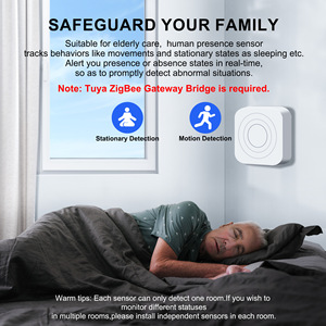 Tuya 24GHz <span class=keywords><strong>Zigbee</strong></span> Wi-Fi MMWave <span class=keywords><strong>Sensor</strong></span> Alexa Google Home kompatibel detektor kehadiran manusia layar OLED Bar hotel baterai - Product Image 4