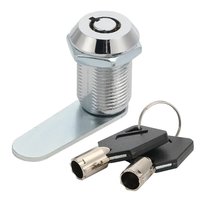 NIWO MS409 Serrure cylindrique zinguée 2 clés pour armoire électrique Boîte aux lettres à petit tiroir Porte d'armoire