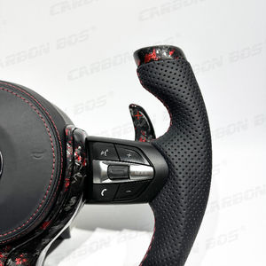 Volante de carbono forjado rojo estilo F1 para <span class=keywords><strong>BMW</strong></span> F18 F30 F32 F43 F80 F82 F20 F22 F35 E90 E92 F02 F06 F10 volante de coche - Product Image 2