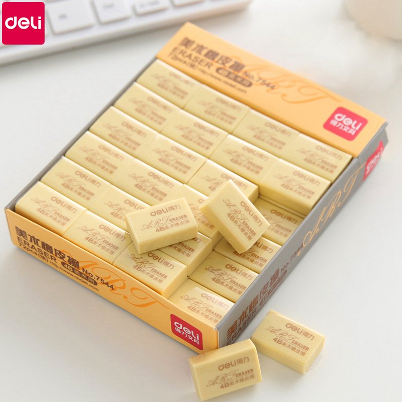 Студенческие канцелярские принадлежности DELI 4B ластик с карандашом для рисования Кожаные Салфетки офисные школьные принадлежности карандаш для активного отдыха дерево 7544