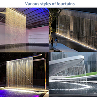 Grande Fontaine Murale d'Eau Numérique Extérieure, Cascade Sculpturale Décorative
