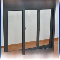 Portes et fenêtres coulissantes en alliage d'aluminium insonorisées avec moustiquaire intégrée pour chambre, balcon, terrasse, volets de fenêtre