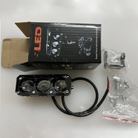 Feux LED pour moto, projecteur triple faisceau avec feux de route/croisement, design étanche en alliage d'aluminium, multicolore, pour rénovation/amélioration