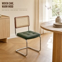 Chaise de salle à manger rembourrée en cuir PU avec pieds en métal chromé de qualité commerciale, conforme aux normes BIFMA X5.1 EN 16139