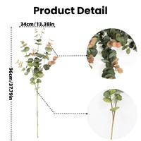 Hochwertiger 96cm Künstlicher Seidenblatt-Zweig Grüne Eukalyptus-Blüten für Hochzeits- und Erntedankfest-Innendekoration