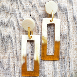 WONDEROVERSEAS 100% pendiente de cuerno de búfalo pulido brillante Natural para mujeres y niñas artesanía tamaño personalizado estilo de moda - Product Image 1