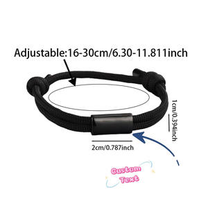 Pulsera tejida de acero inoxidable a la moda con diseño grabado Pulseras con dijes de moda para hombres Mujeres para regalos de vacaciones familiares - Product Image 3