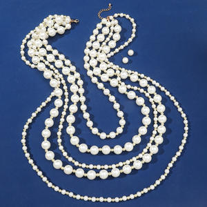 قلادة مجوهرات متعددة الطبقات بطابع شخصي ومبالغ فيه على الموضة-قلادات متعددة الطبقات محاكية للقلادات الطويلة - Product Image 3