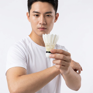 ลูกแบดมินตัน Rex Duck Feather Shuttlecock 4.9 กรัม เกรดแข่งขัน สีขาว OEM รับทำโลโก้ตามสั่ง - Product Image 3